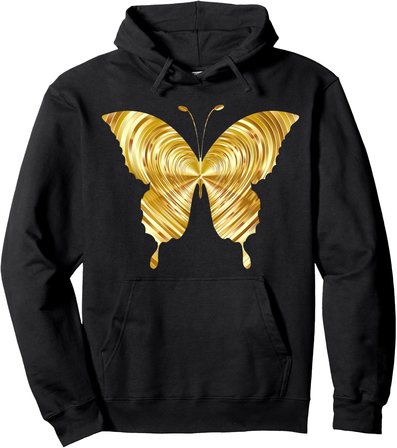Cute Butterfly of Gold Very Beautiful for Butterfly Lovers Hoodie - Hoodie | Black