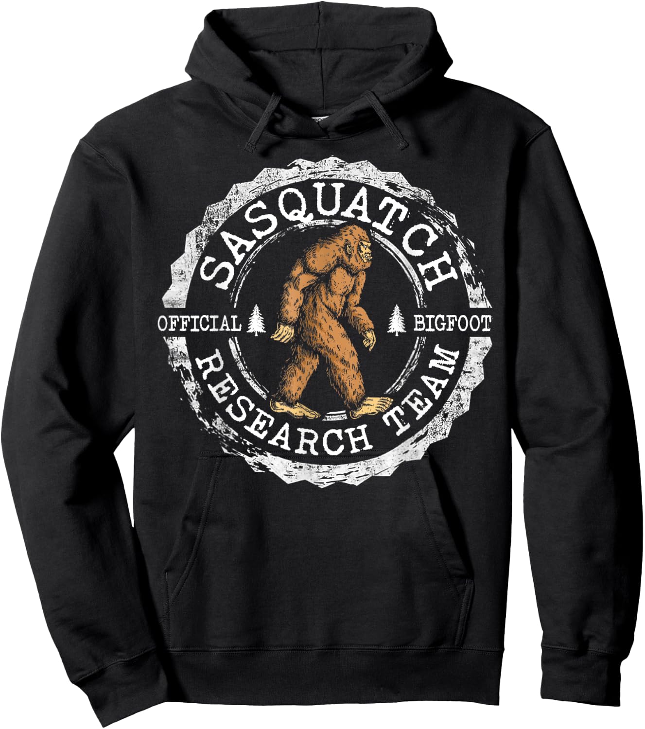 Bigfoot Research Team Vintage Sasquatch Yeti Men Women Kids Hoodie - Hoodie | Black