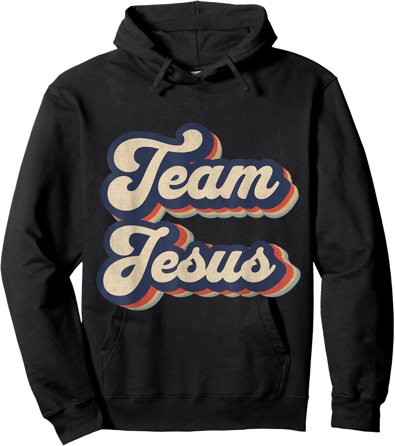 Team Jesus Retro Religious Christian Design Hoodie - Hoodie | Black