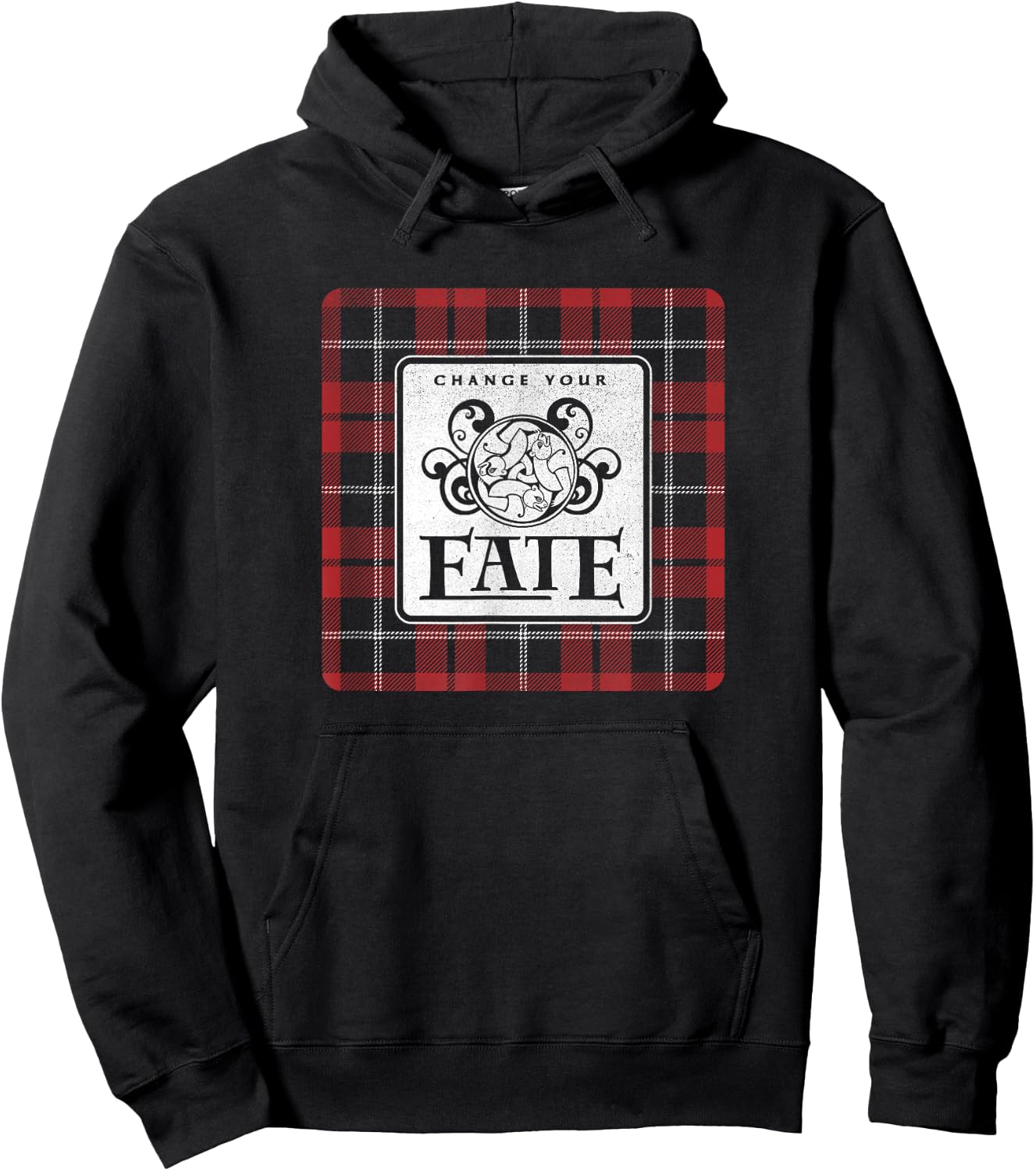 Disney Brave Change Your Fate Plaid Logo Hoodie - Hoodie | Black