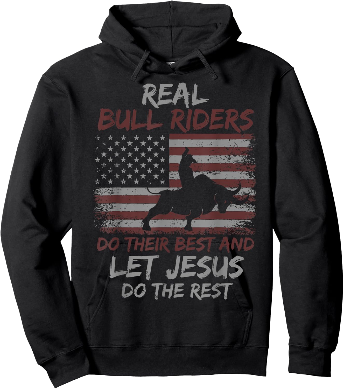 Christian Bull Riding Bull Rider & Western Hoodie - Hoodie | Black