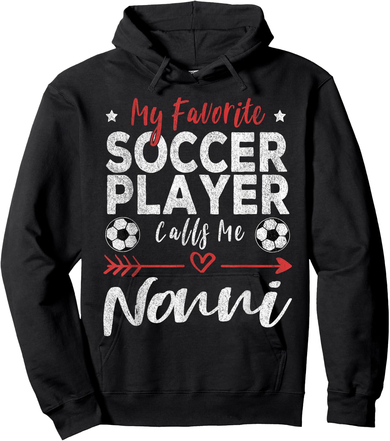 My Favorite Soccer Player Calls Me Nonni Italian Grandma Hoodie - Hoodie | Black