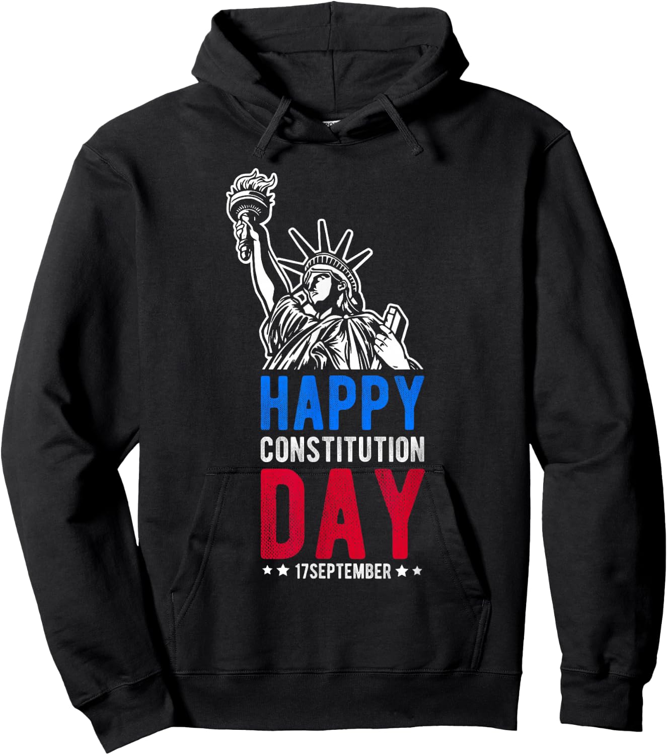 HAPPY Constitution Day 17SEPTEMBER Constitution Day US Flag Hoodie - Hoodie | Black
