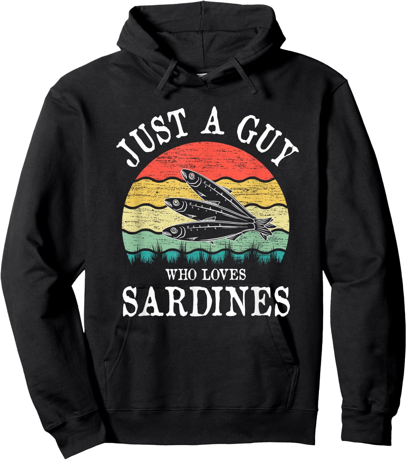 Just A Guy Who Loves Sardines Hoodie - Hoodie | Black