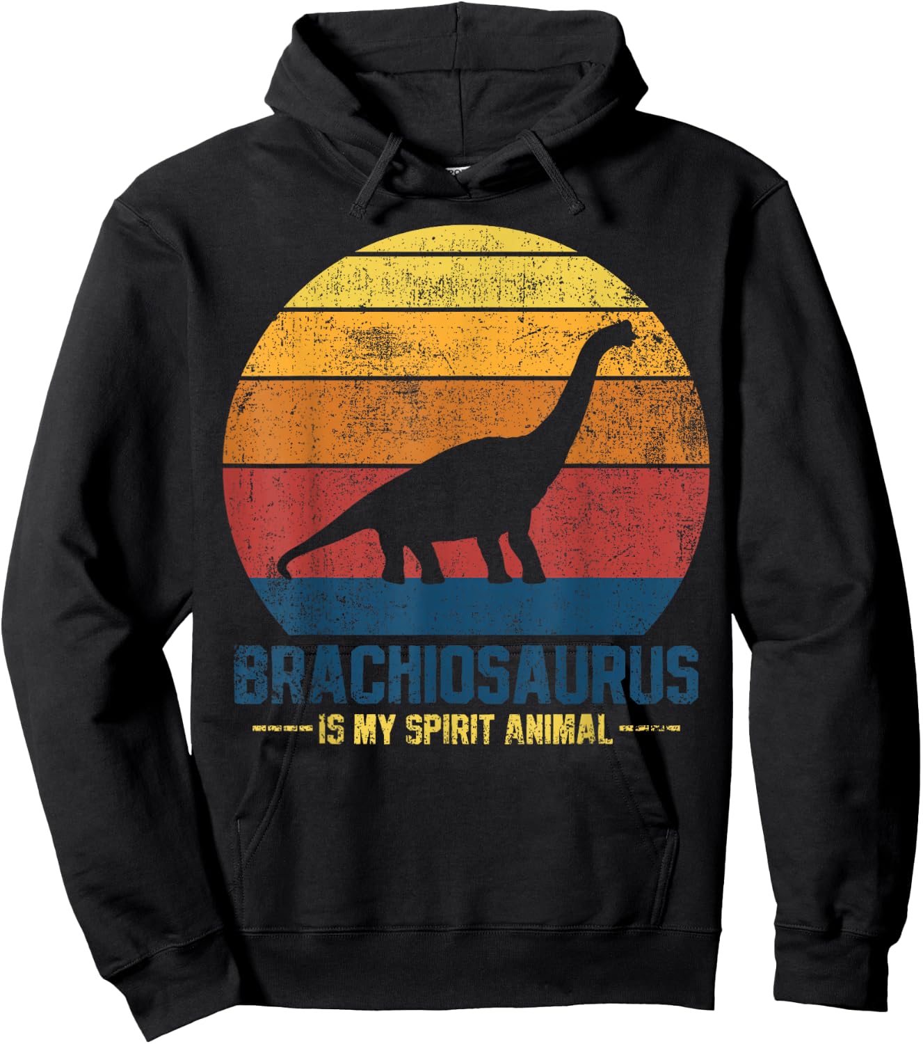 Brachiosaurus Dinosaurs Vintage Hoodie - Hoodie | Black