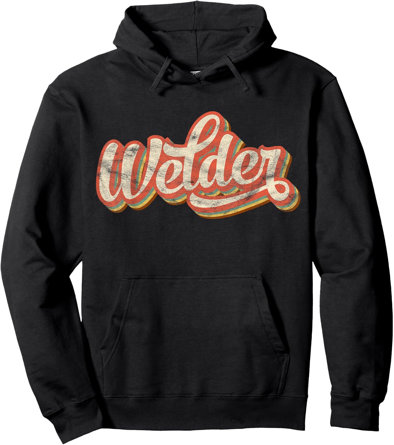 Vintage Welder Gift Funny Welding Costume Cool Weld Worker Hoodie - Hoodie | Black