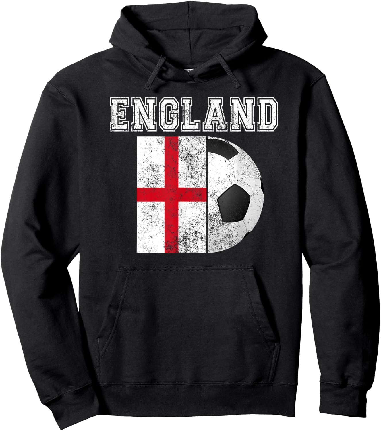 ENGLAND Flag - Soccer Futbol Football Hoodie - Hoodie | Black
