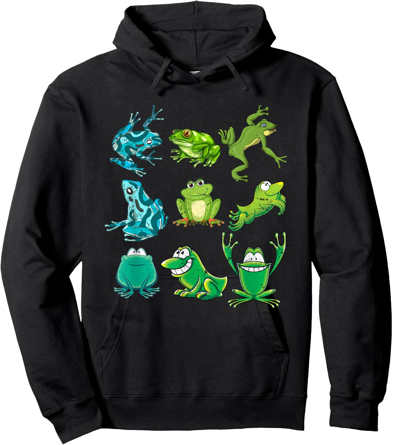 Rainforest Amphibian Kids Gift Cute Frog Hoodie - Hoodie | Black