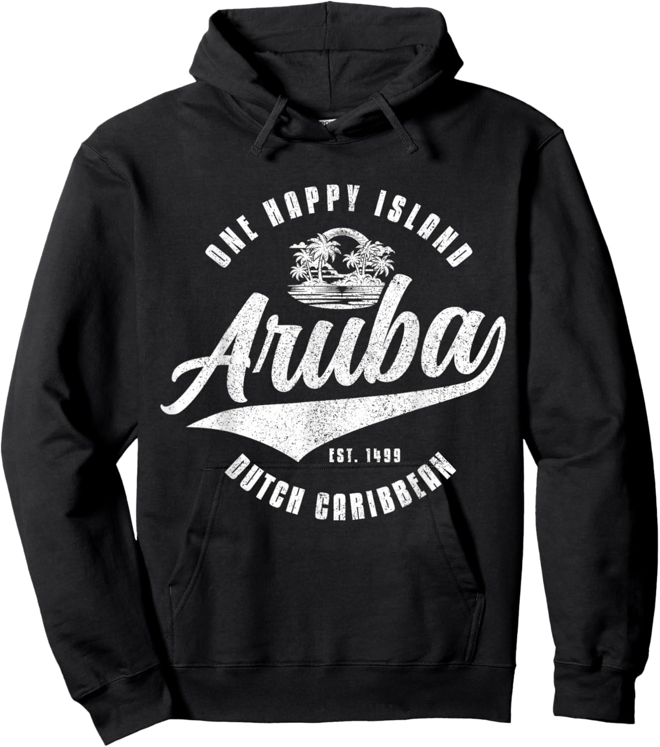 Aruba Happy Island Craibbean Souvenir Pride Vintage Hoodie - Hoodie | Black
