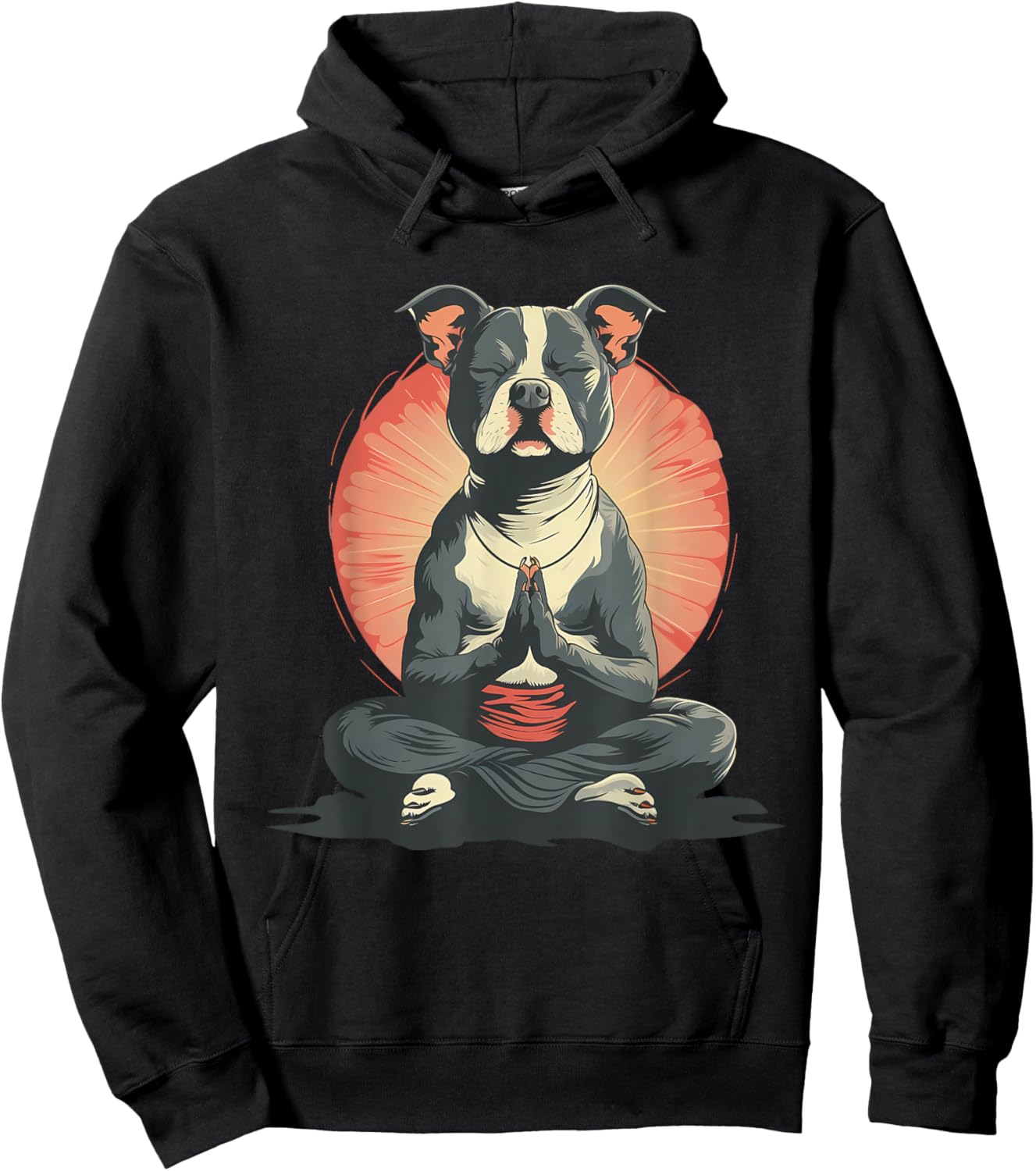 Meditation Dog Zen Buddha Buddhist Yoga Spiritual Hindu Hoodie - Hoodie | Black