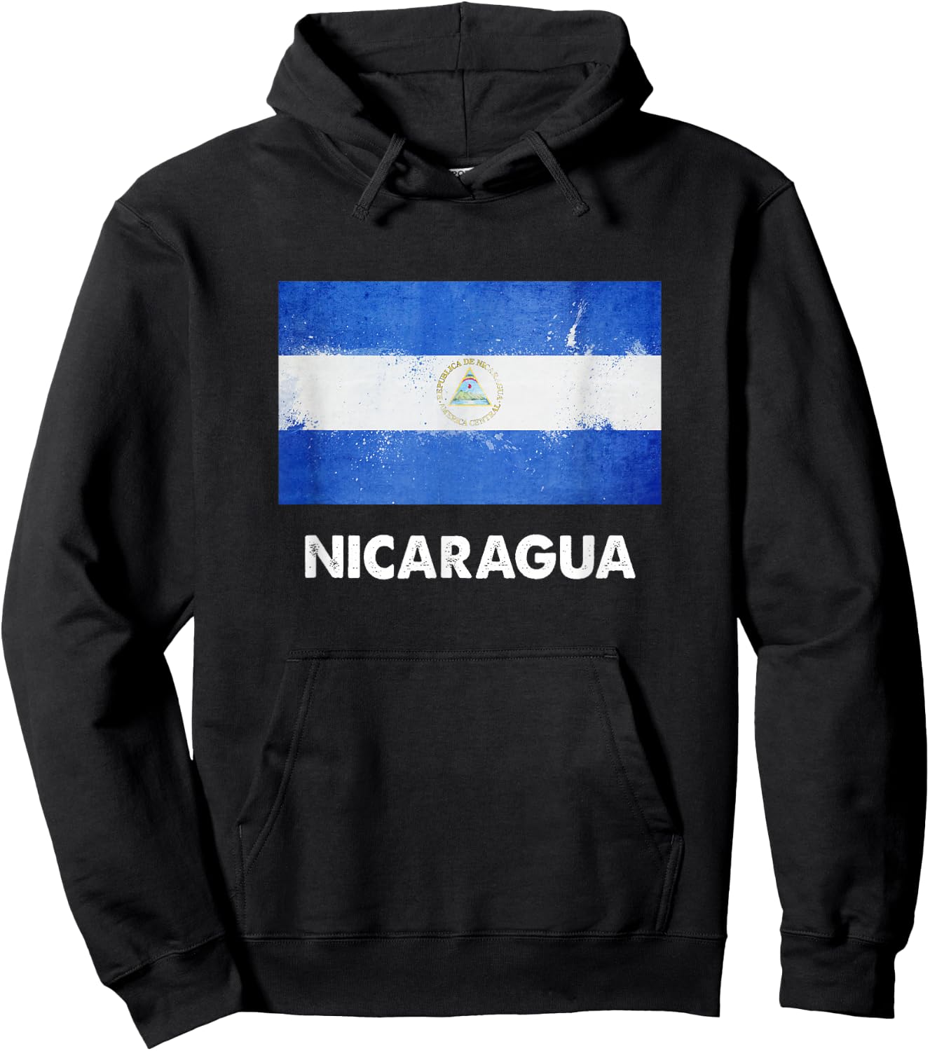 Nicaragua flag shirt, Nicaragua Hoodie - Hoodie | Black