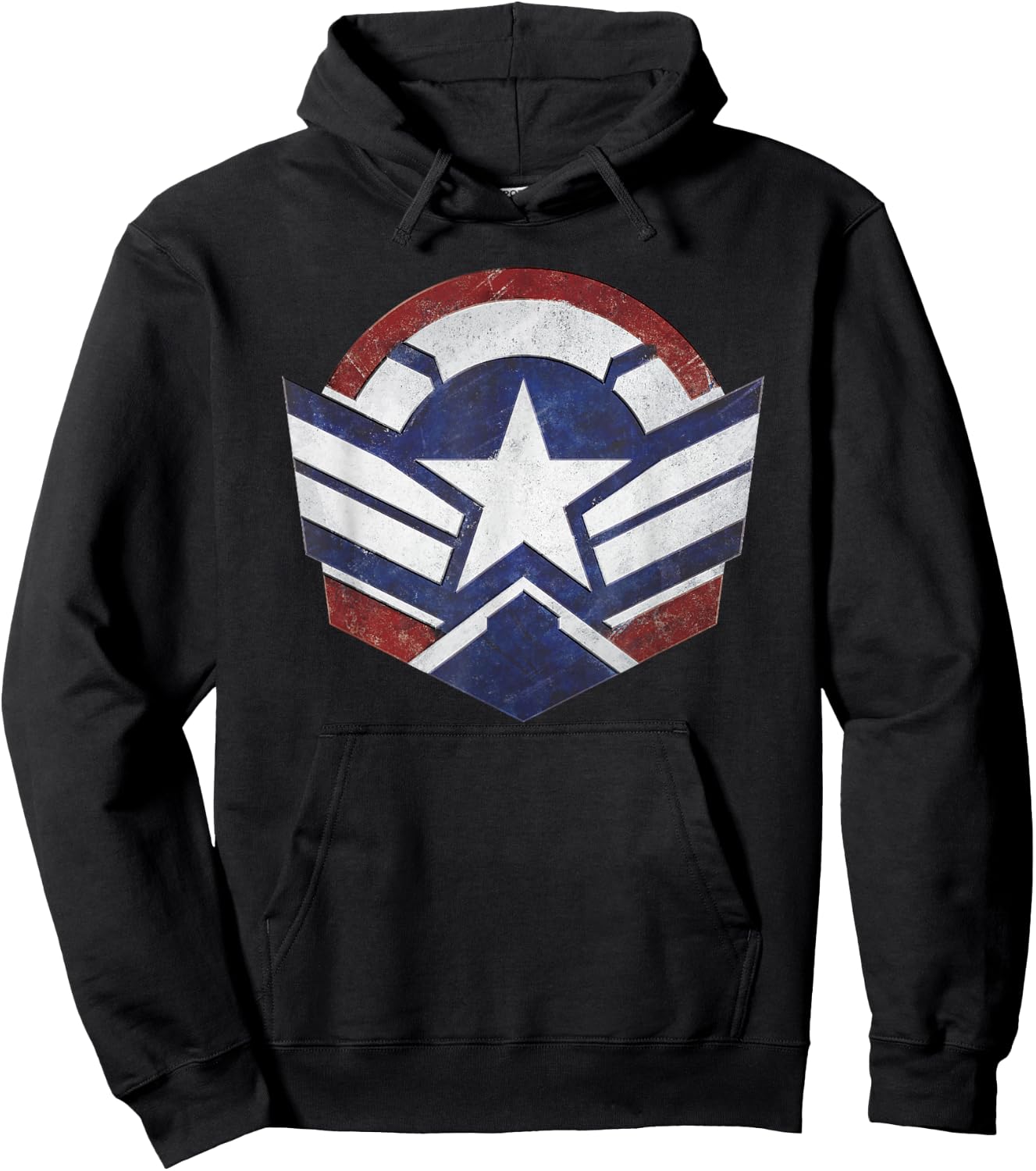 Marvel Falcon Winter Soldier Wings Shield Logo Hoodie - Hoodie | Black