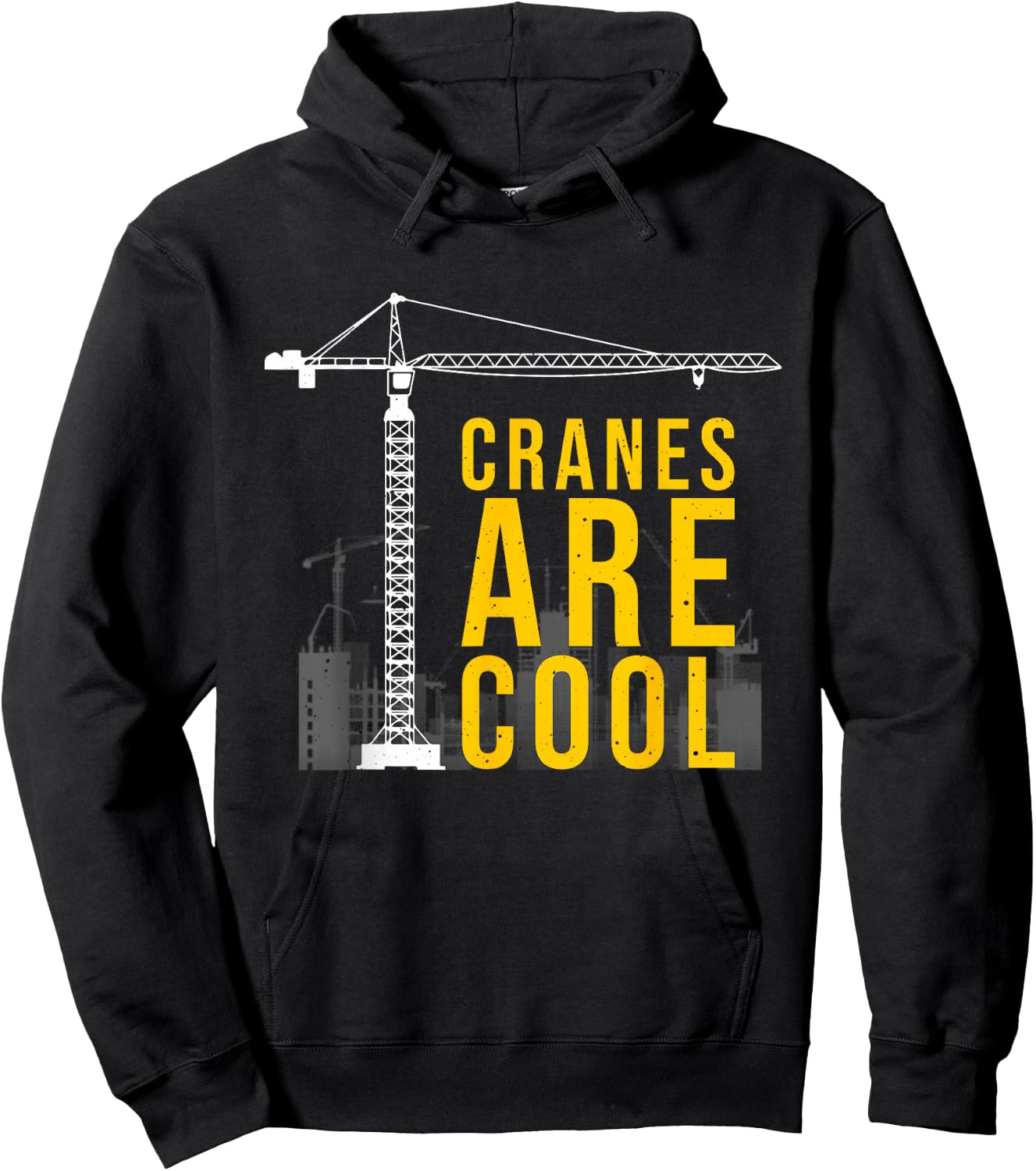 Funny Crane Operator Gift Construction Tower Crane Kids Boys Hoodie - Hoodie | Black