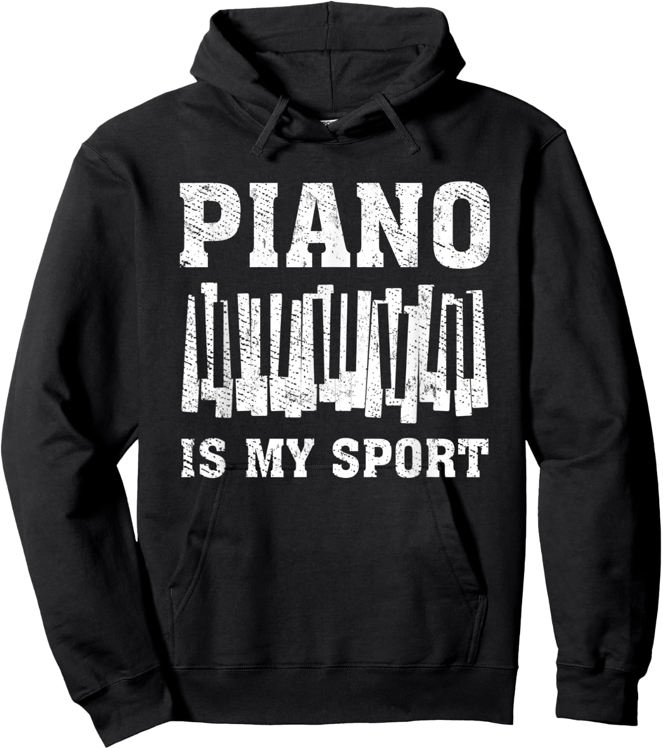 Vintage Piano Player Keyboard Gift Piano Is My Sport Hoodie - Hoodie | Black