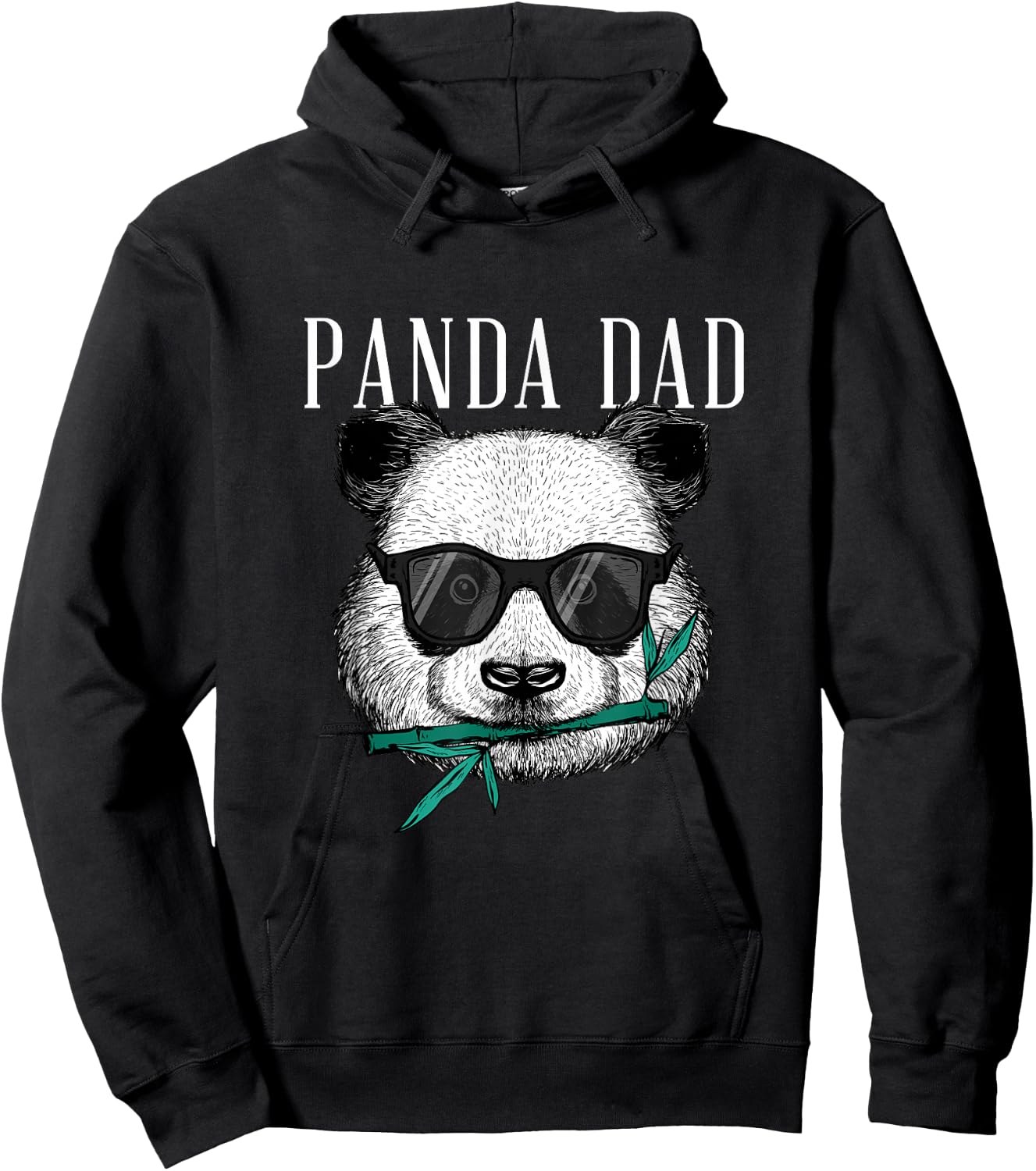 Papa Panda Bear - Coolster Father Funny Father's Day Sunglasses Hoodie - Hoodie | Black