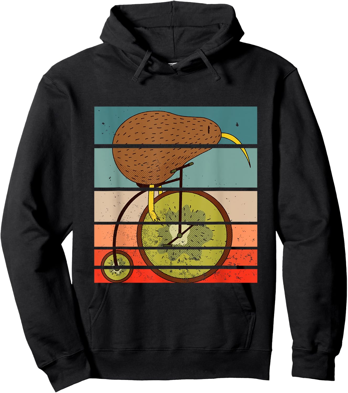 Kiwi Bird Bicycle Driving Cyclist Cycling Gift Hoodie - Hoodie | Black