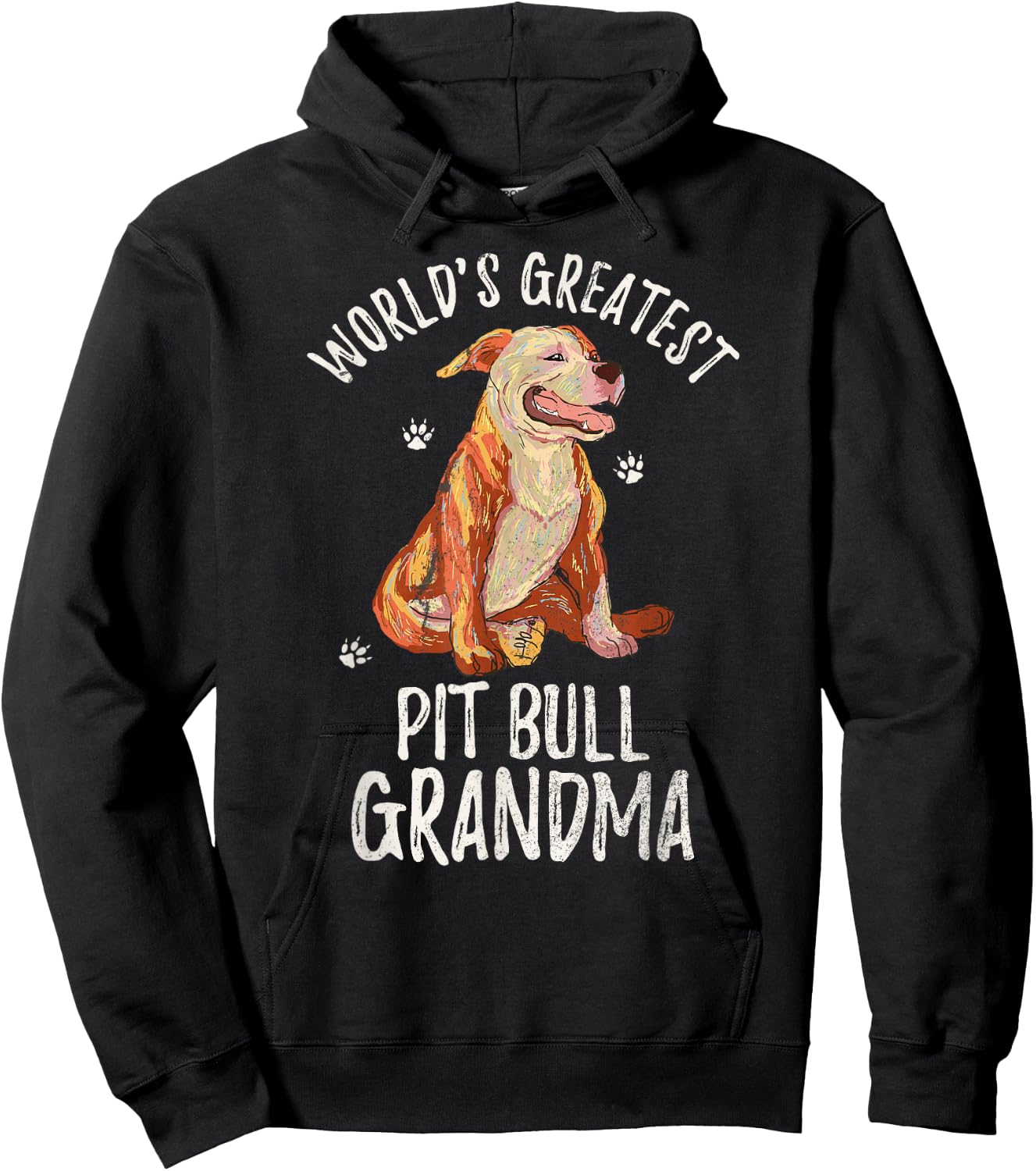 World's Greatest Pit Bull Grandma Funny PitBull Pet Lover Hoodie - Hoodie | Black