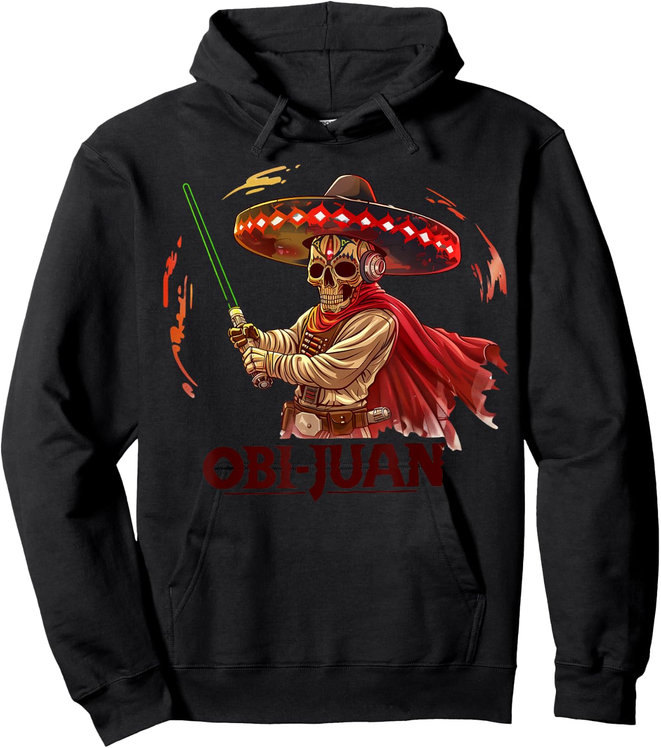 Mexican Obi Juan Movie Parody Cinco De Gaming Hoodie - Hoodie | Black