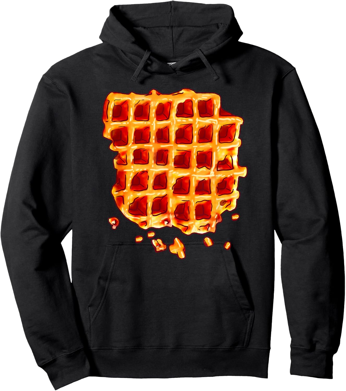 Belgian Waffle Syrup Breakfast Food Snack Waffle Lover Gift Hoodie - Hoodie | Black