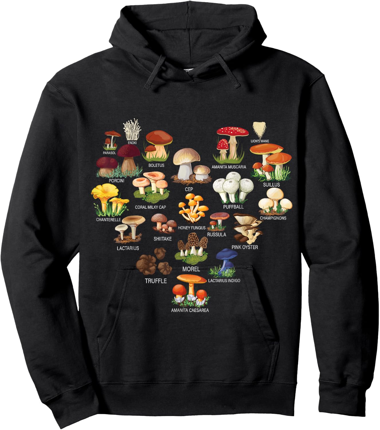 Mushroom Mycology Fungi Foraging Mushrooms Whisperer Fungus Hoodie - Hoodie | Black