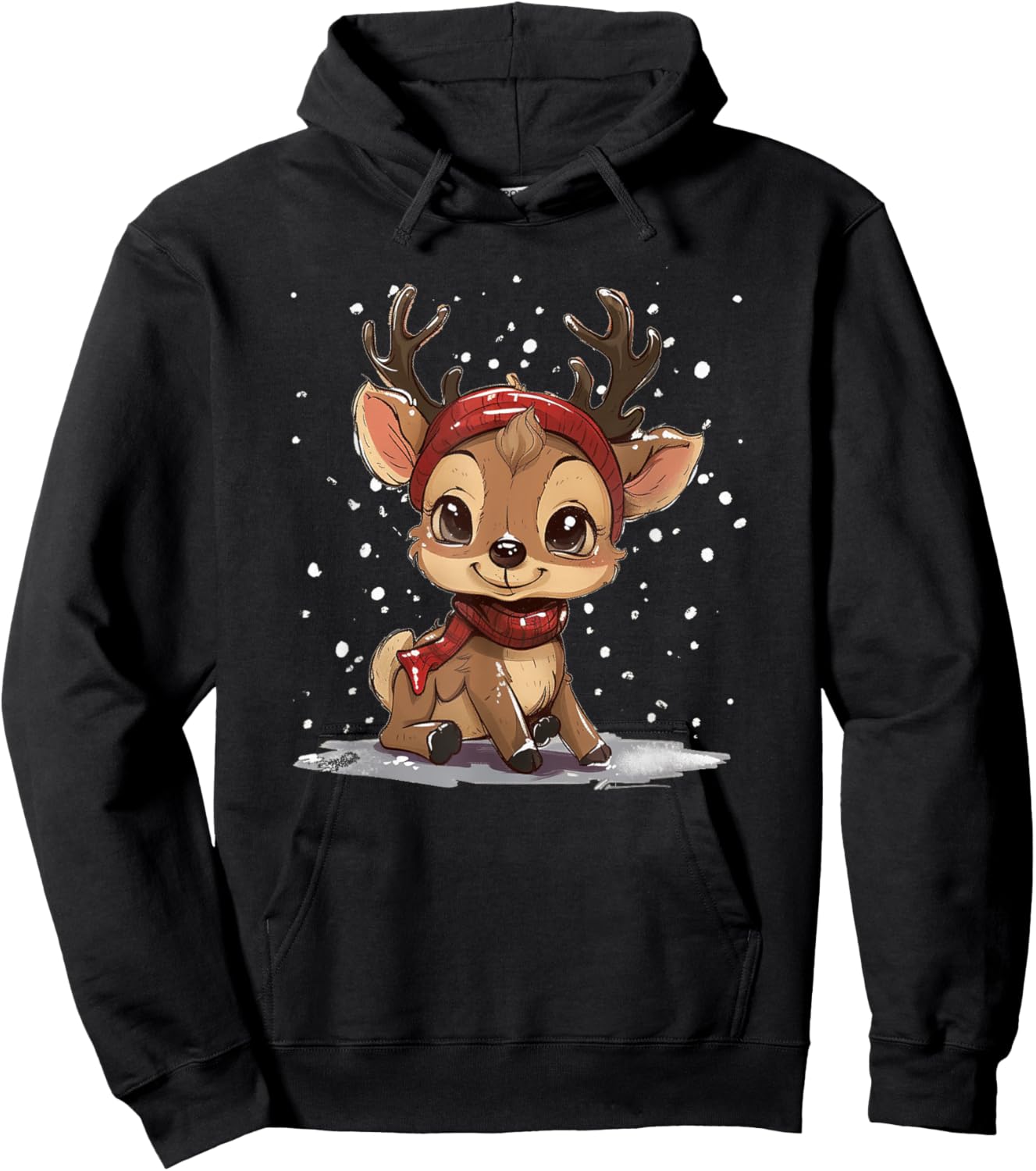 Baby Reindeer Costume for funny Festive Season Hoodie - Hoodie | Black