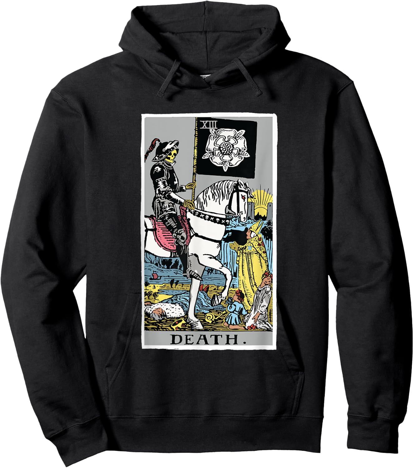 Death Tarot Card Rider Waite Hoodie - Hoodie | Black