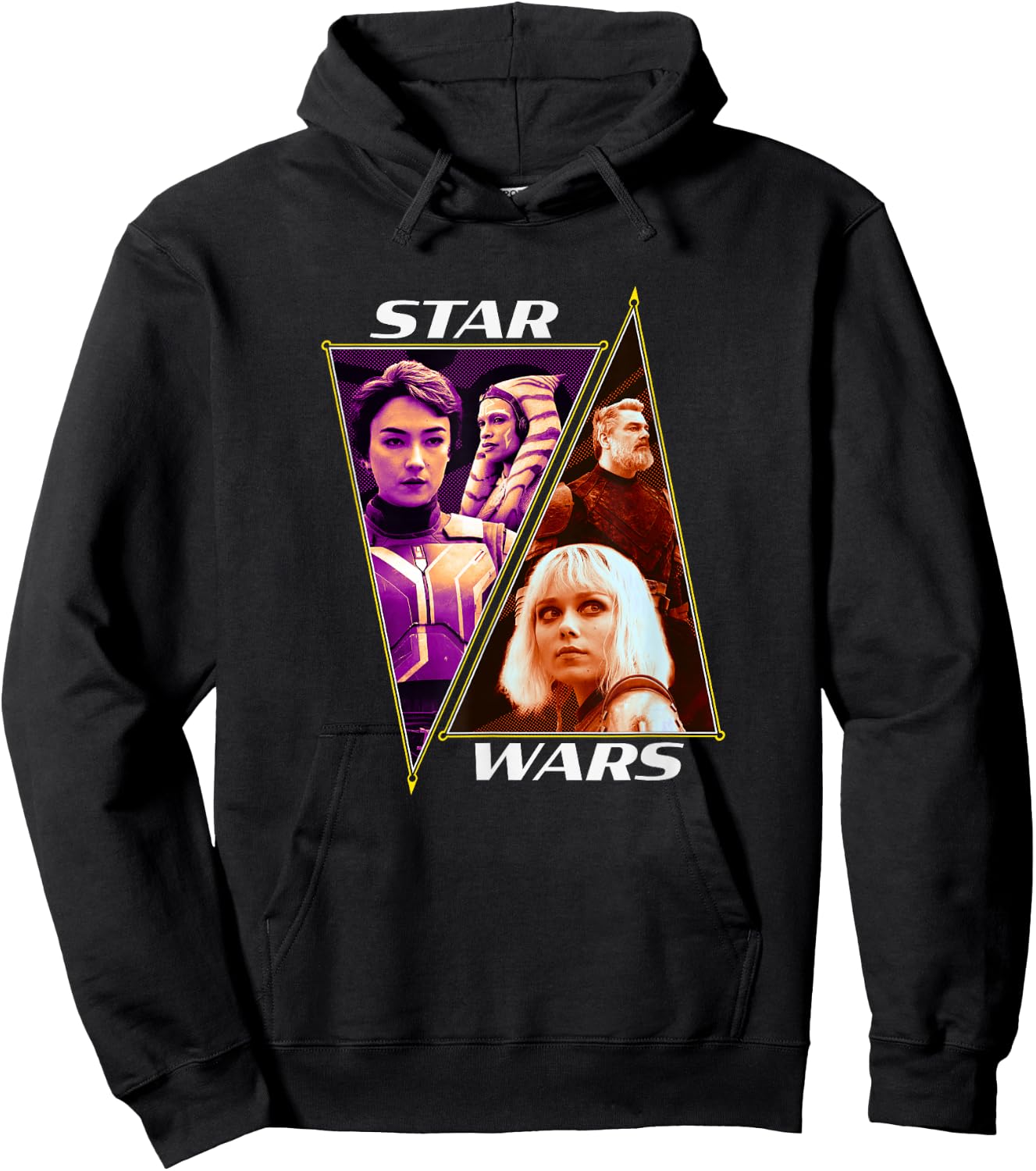 Star Wars: Ahsoka & Sabine VS Baylan & Shin Retro Hoodie - Hoodie | Black