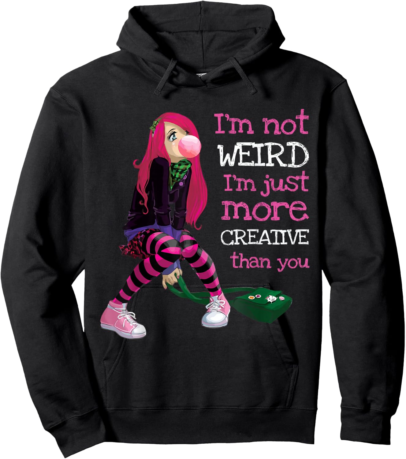 Kawaii Anime Girl Kawaii Clothes Anime Clothing Goth Girl Hoodie - Hoodie | Black