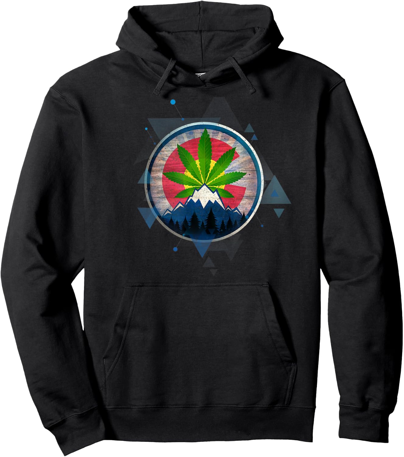 Colorado Weed Leaf Marijuana Pot Hoodie - Hoodie | Black