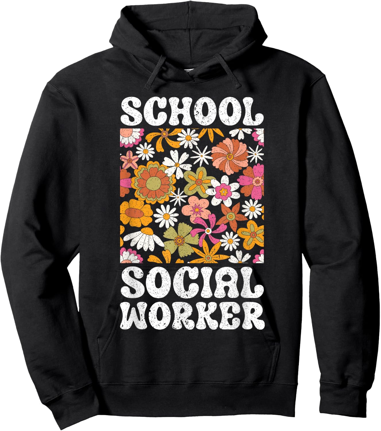 School Social Worker Social Work Month Hoodie - Hoodie | Black