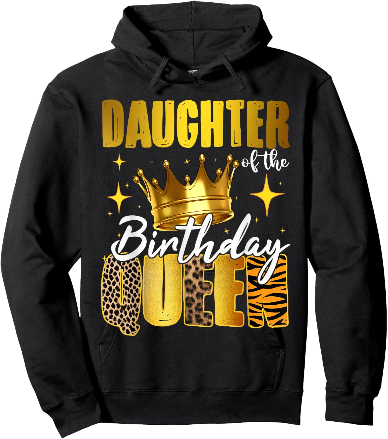 Daughter Of The Birthday Queen Women Bday Party Gift Hoodie - Hoodie | Black