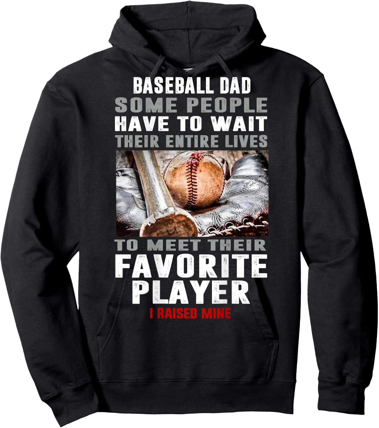 Baseball Dad I Raised Mine Hoodie - Hoodie | Black