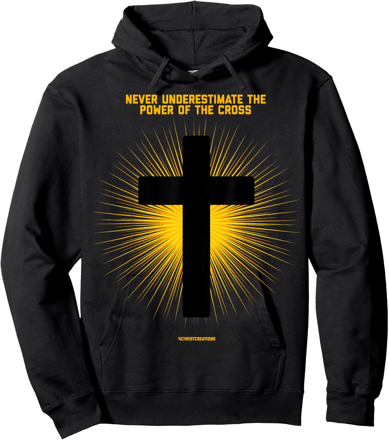 Never Underestimate Christian Faith Cross Jesus Christ Hoodie - Hoodie | Black
