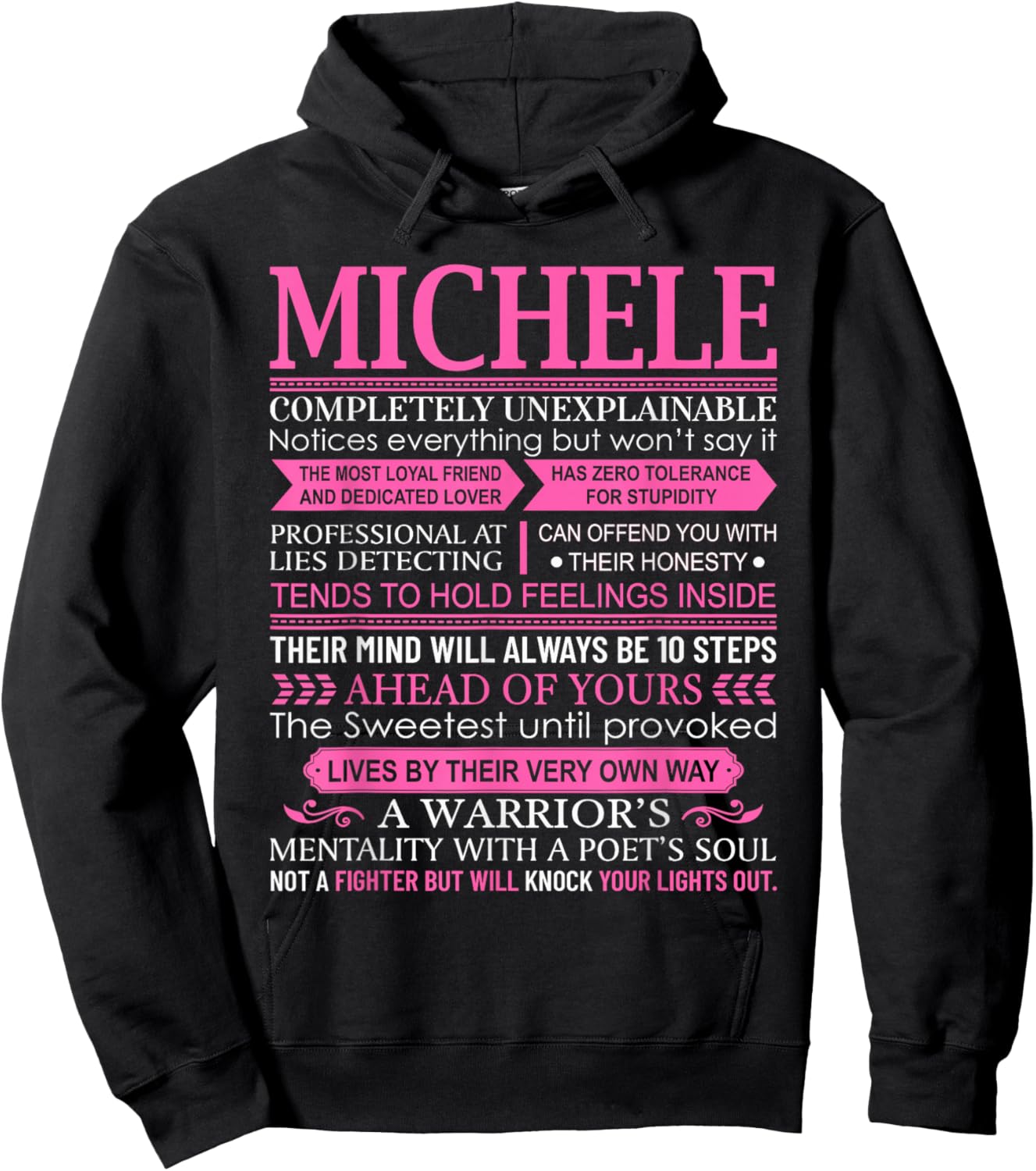 Michele First Name Shirt - Personalized Name Michele Hoodie - Hoodie | Black