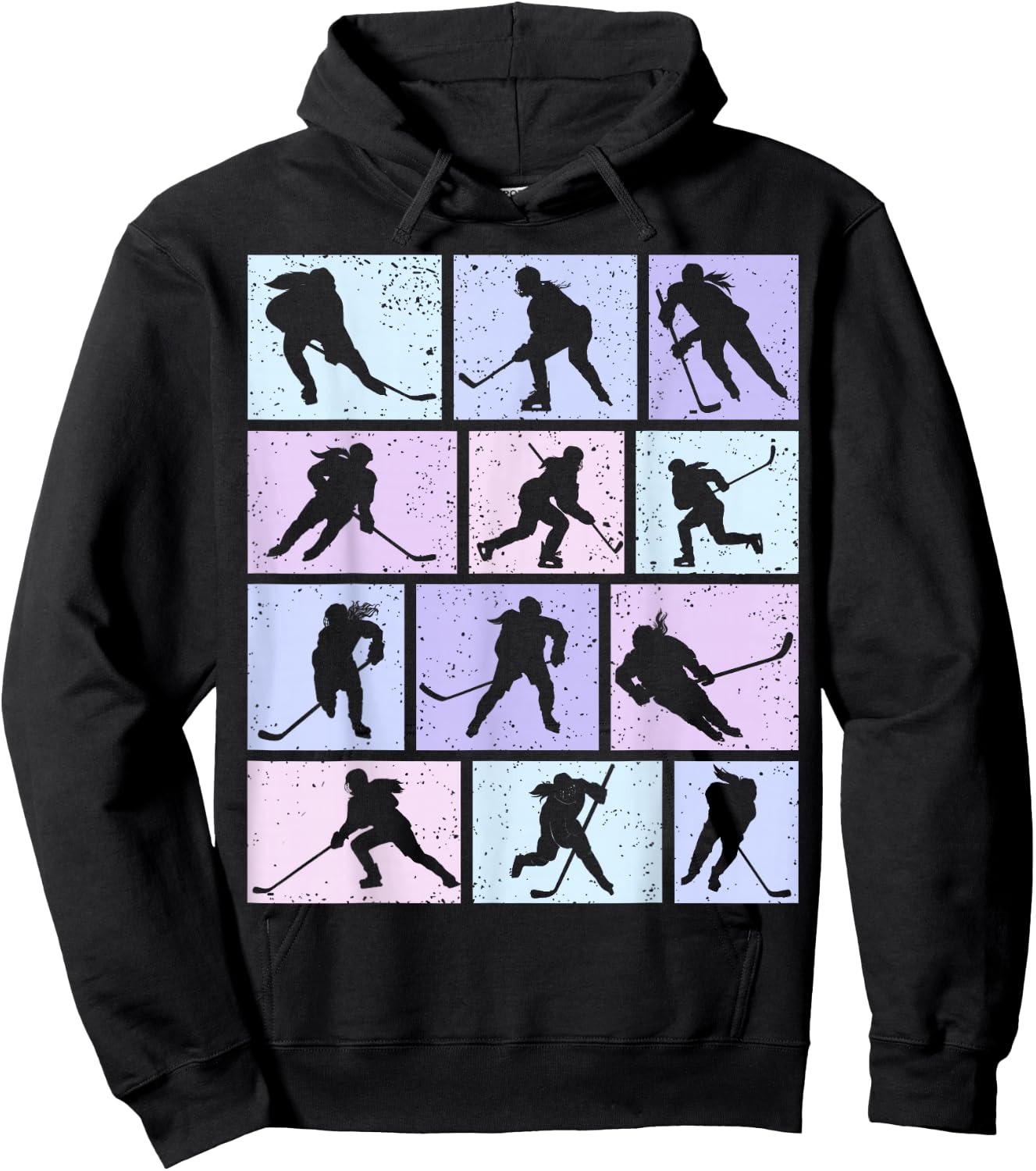 Hockey Girls Ice Hockey Women Youth Kids Hoodie - Hoodie | Black