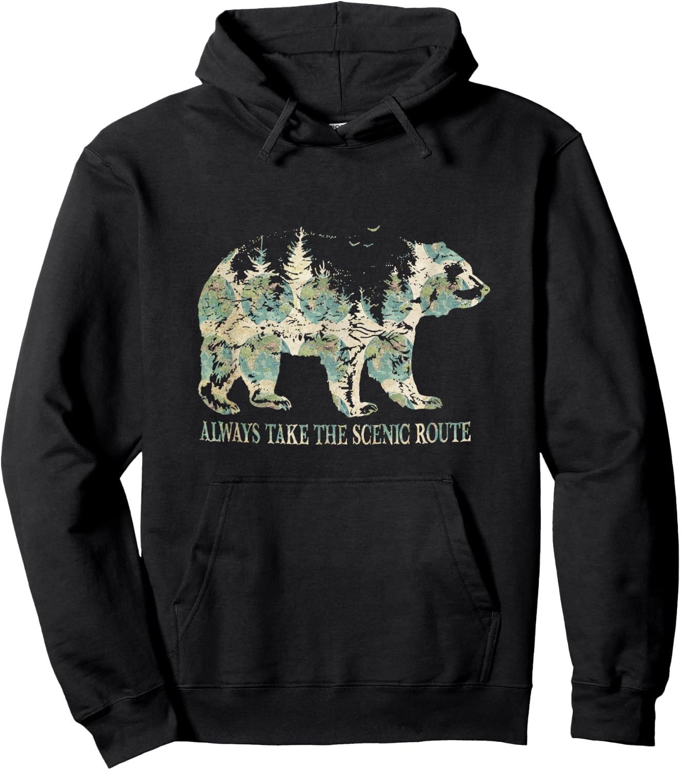 Always Take The Scenic Route Hoodie - Hoodie | Black
