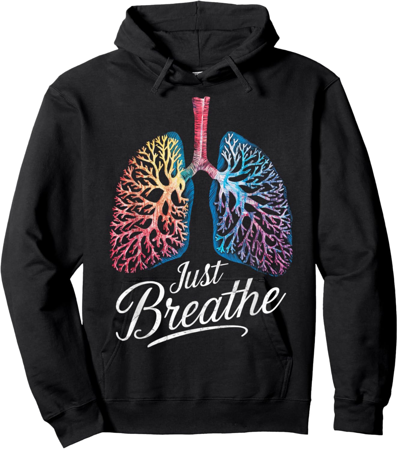 Positive Thinking Lungs Science Medical Doctor Hoodie - Hoodie | Black