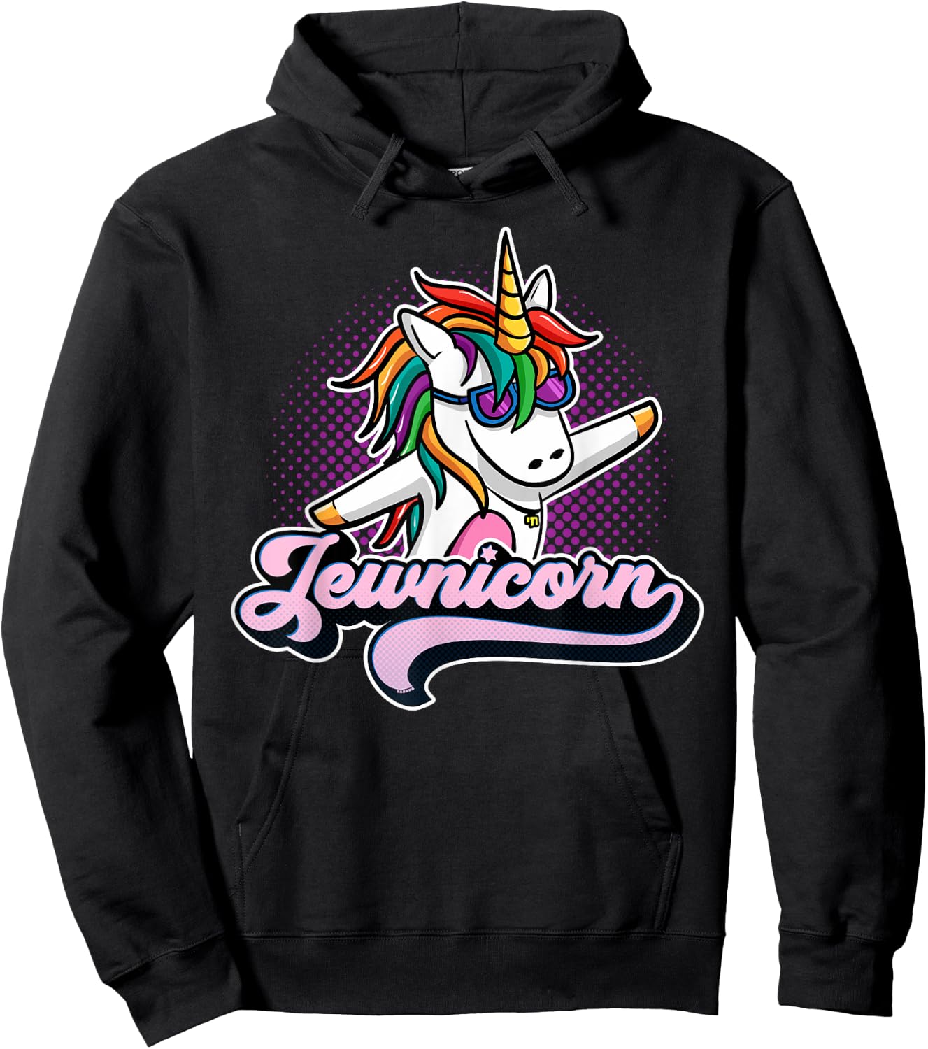 Jewnicorn Funny Jewish Unicorn Hoodie - Hoodie | Black