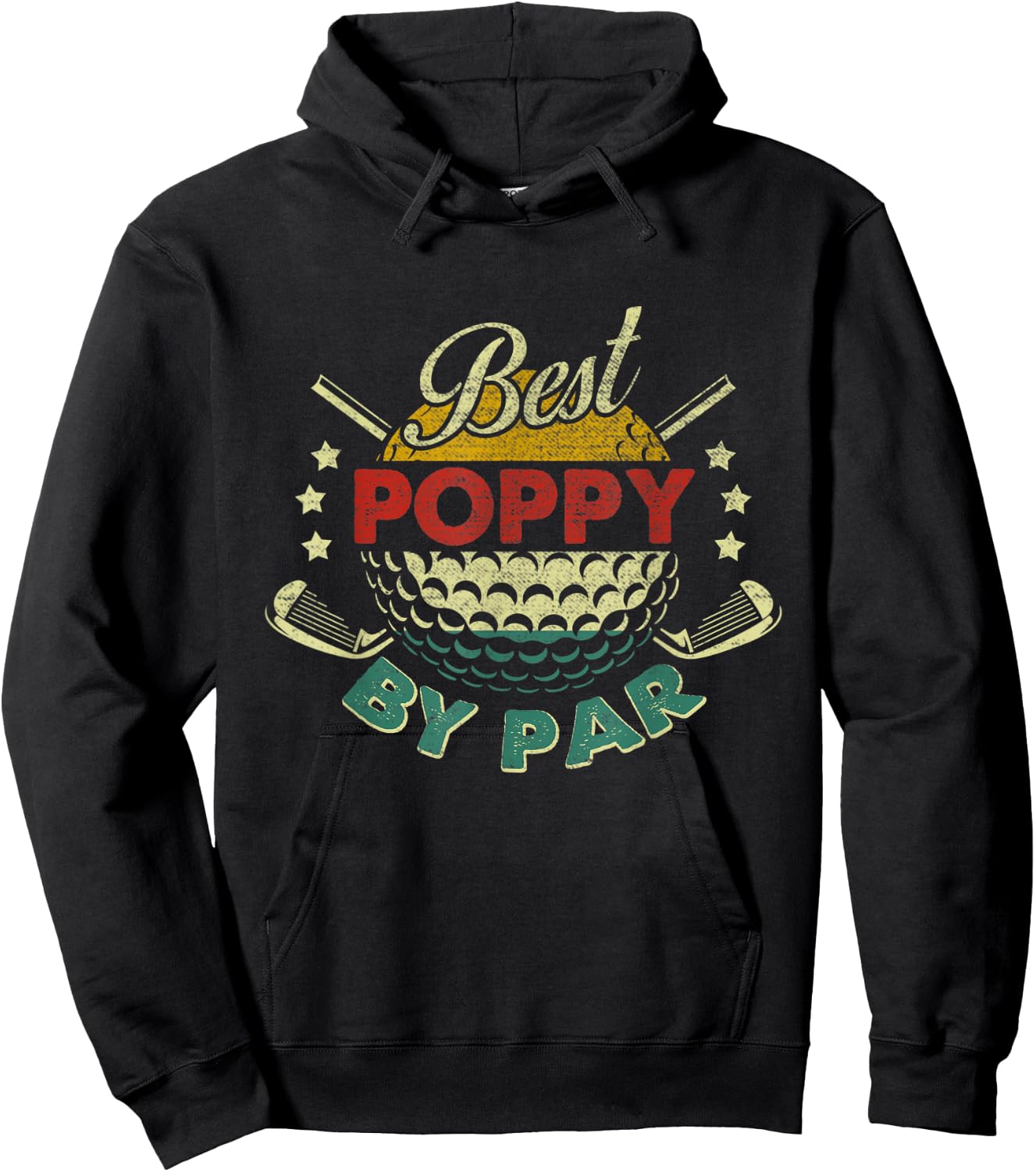 Best Poppy By Par Father's Day Gifts Golf Lover Golfer Shirt Hoodie - Hoodie | Black