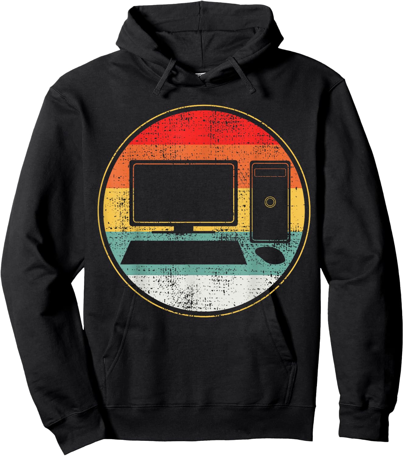 Computer Computer Science IT Support Retro Vintage Hoodie - Hoodie | Black