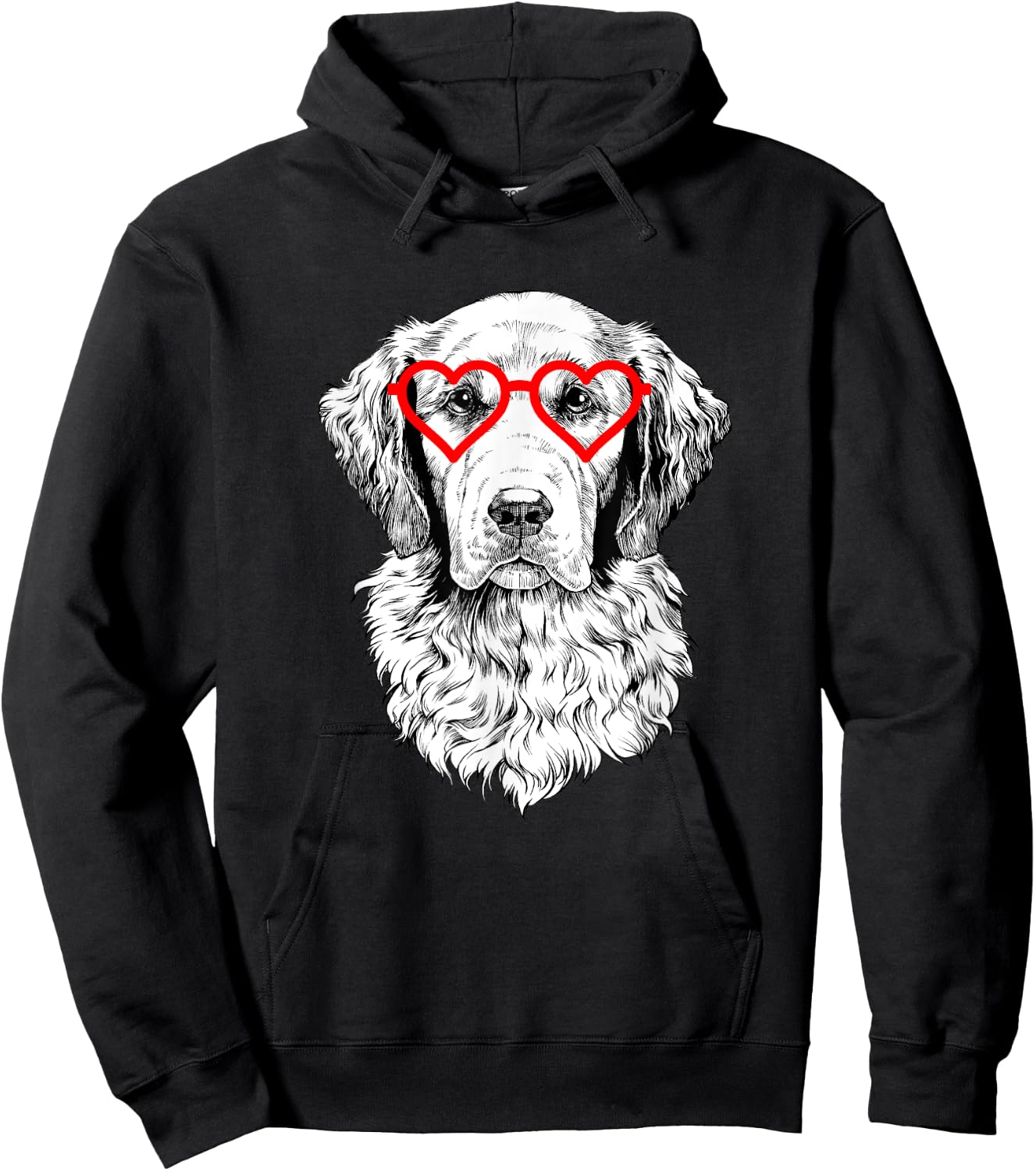Golden Retriever Valentines Day Dog mom Dog Lover Men Women Girls Kids Hoodie - Hoodie | Black