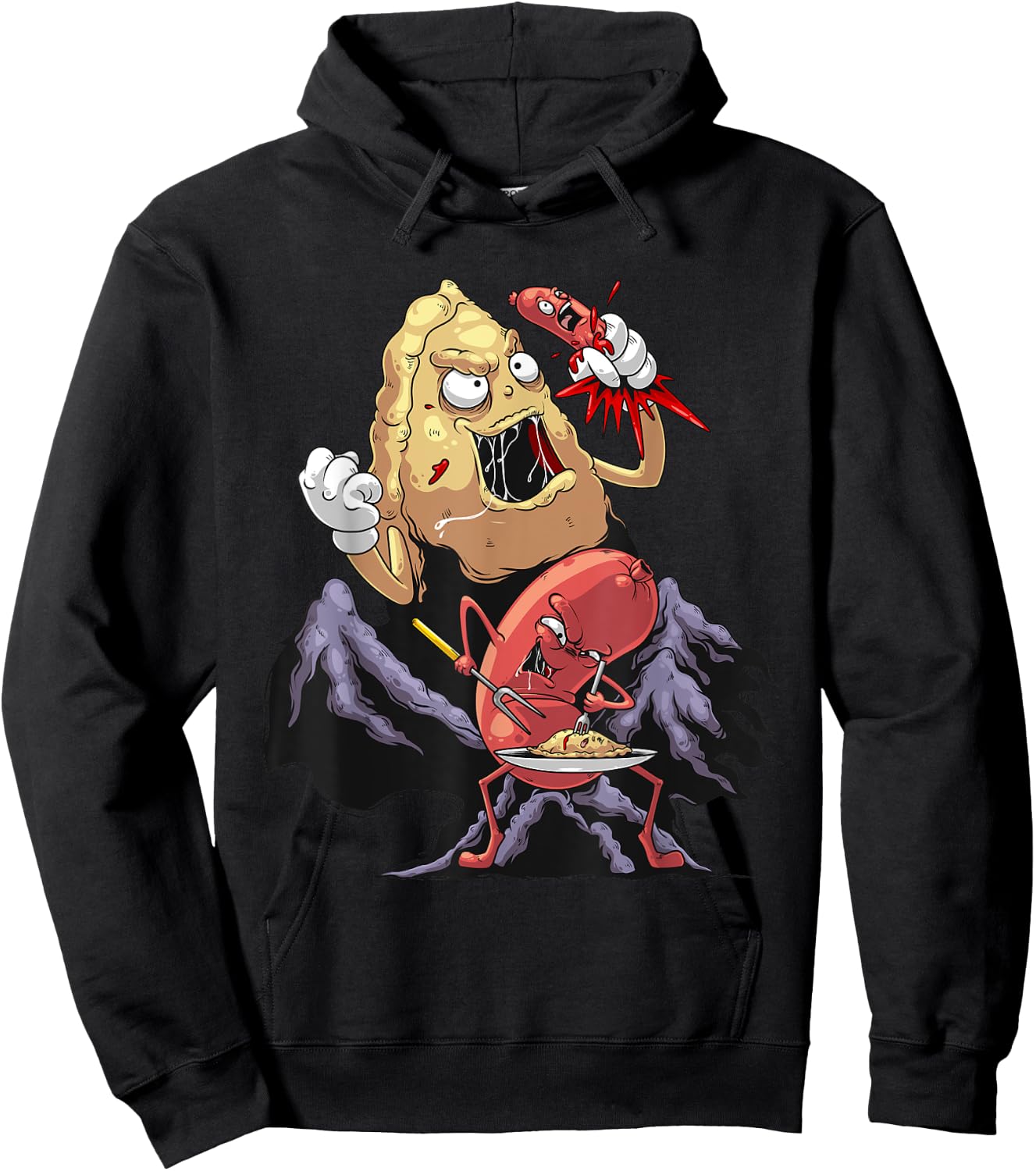 Cool Pierogi And Kielbasa Polish Food | Funny Foodie Gift Hoodie - Hoodie | Black