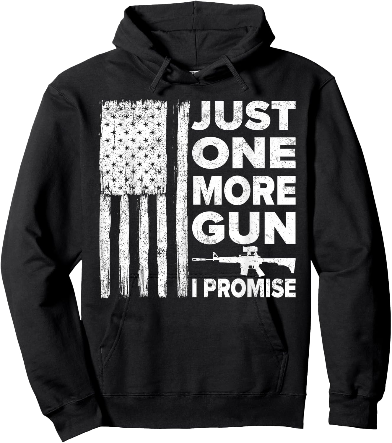 Just One More Gun I Promise - Patriotic Design for Husband Hoodie - Hoodie | Black