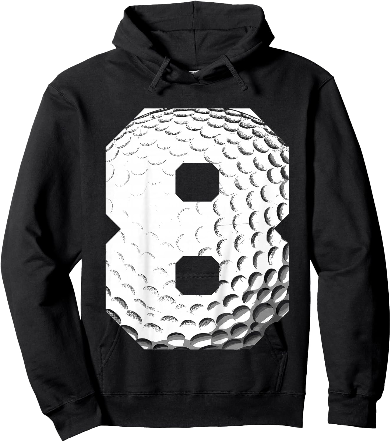 Kids 8th Birthday Boy Golf Player Golf 8 Years Old Hoodie - Hoodie | Black