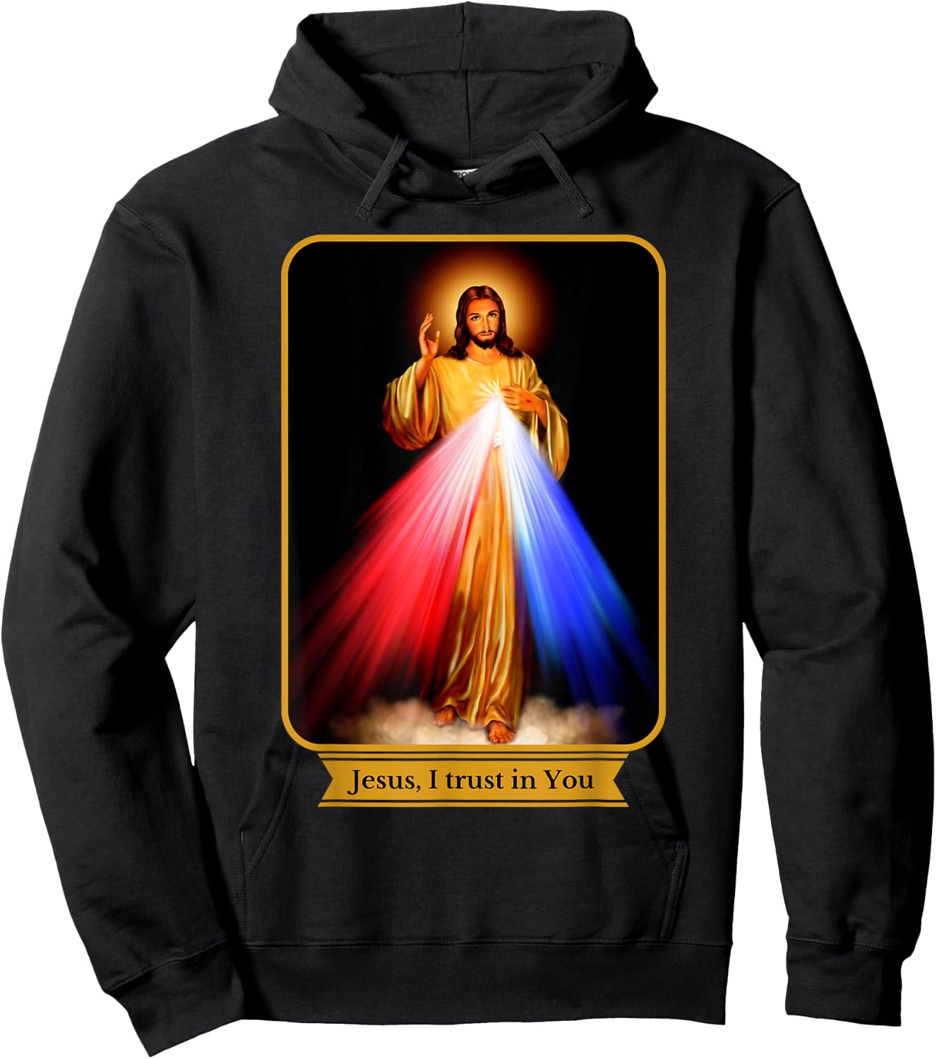 Divine Mercy Jesus I Trust In You Catholic Hoodie - Hoodie | Black