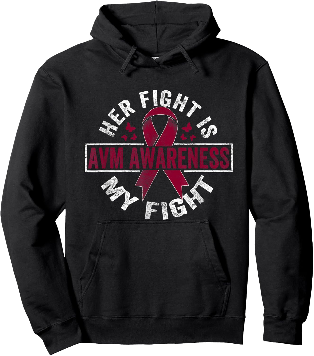 Her fight is my fight AVM Awareness Hoodie - Hoodie | Black