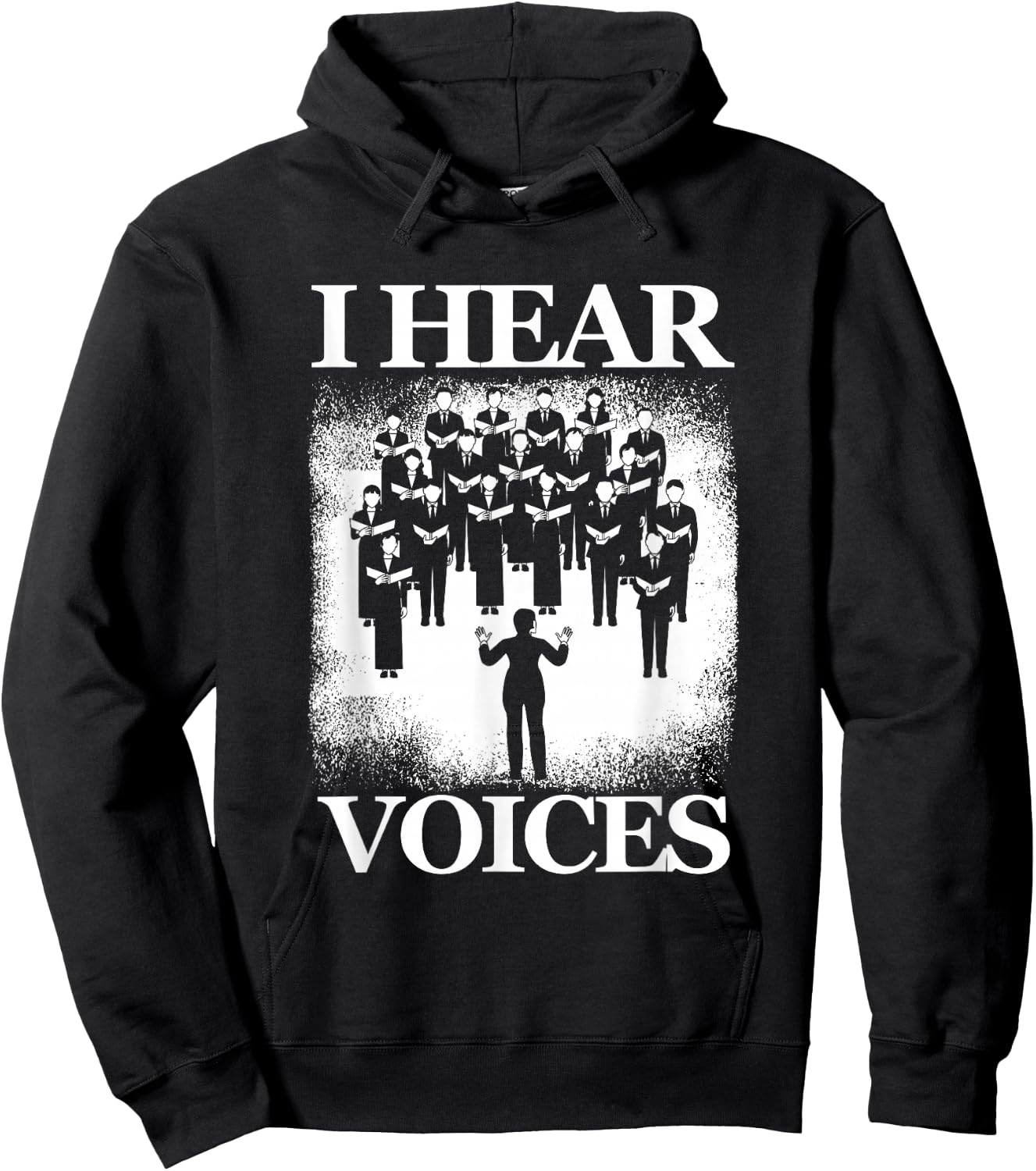 Hear Voices Choir Chorus Choral Singer Music Vocals Gift Hoodie - Hoodie | Black