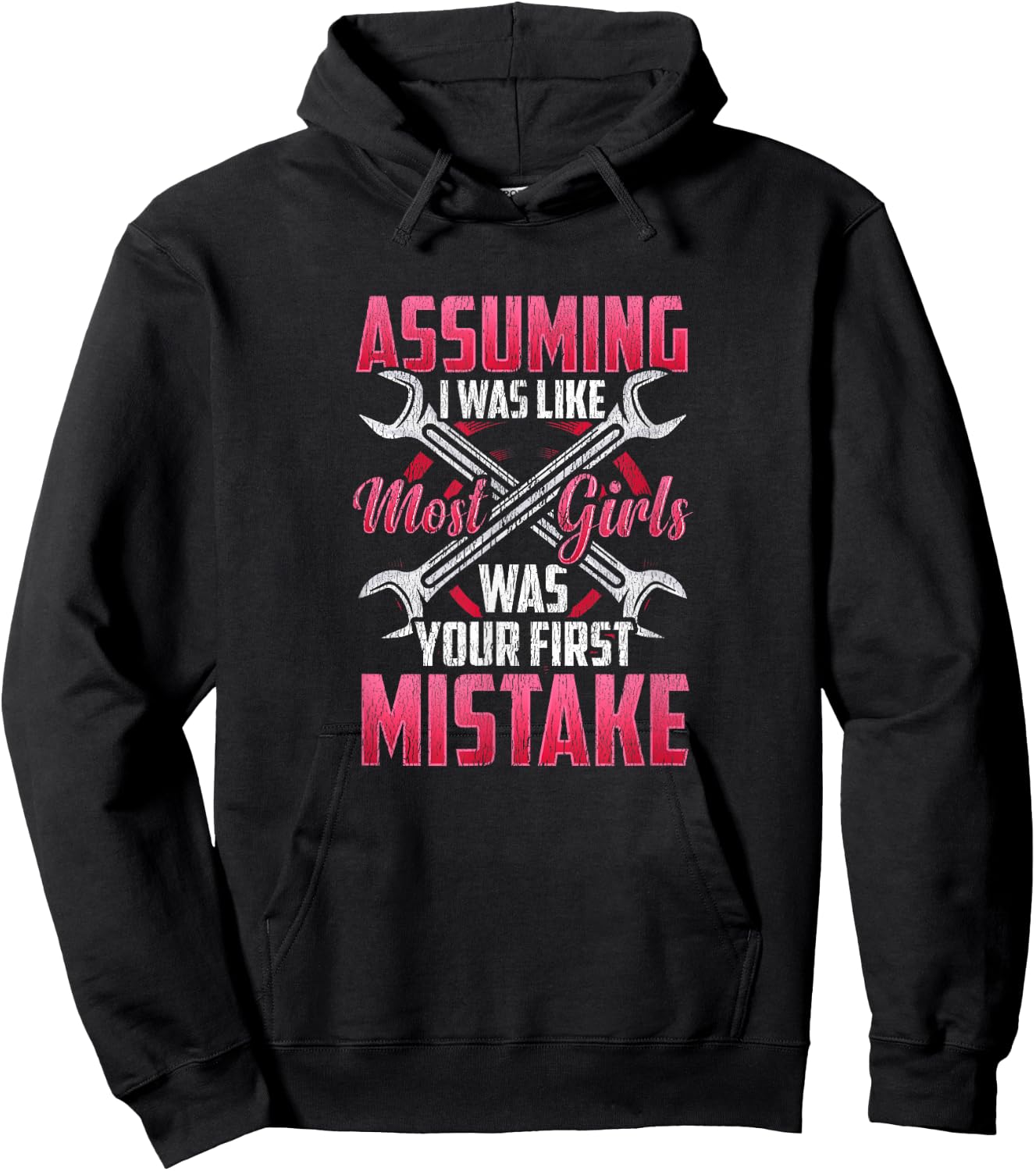 Funny Car Gal Gift - Assuming I Was like Most Girls Mechanic Hoodie - Hoodie | Black