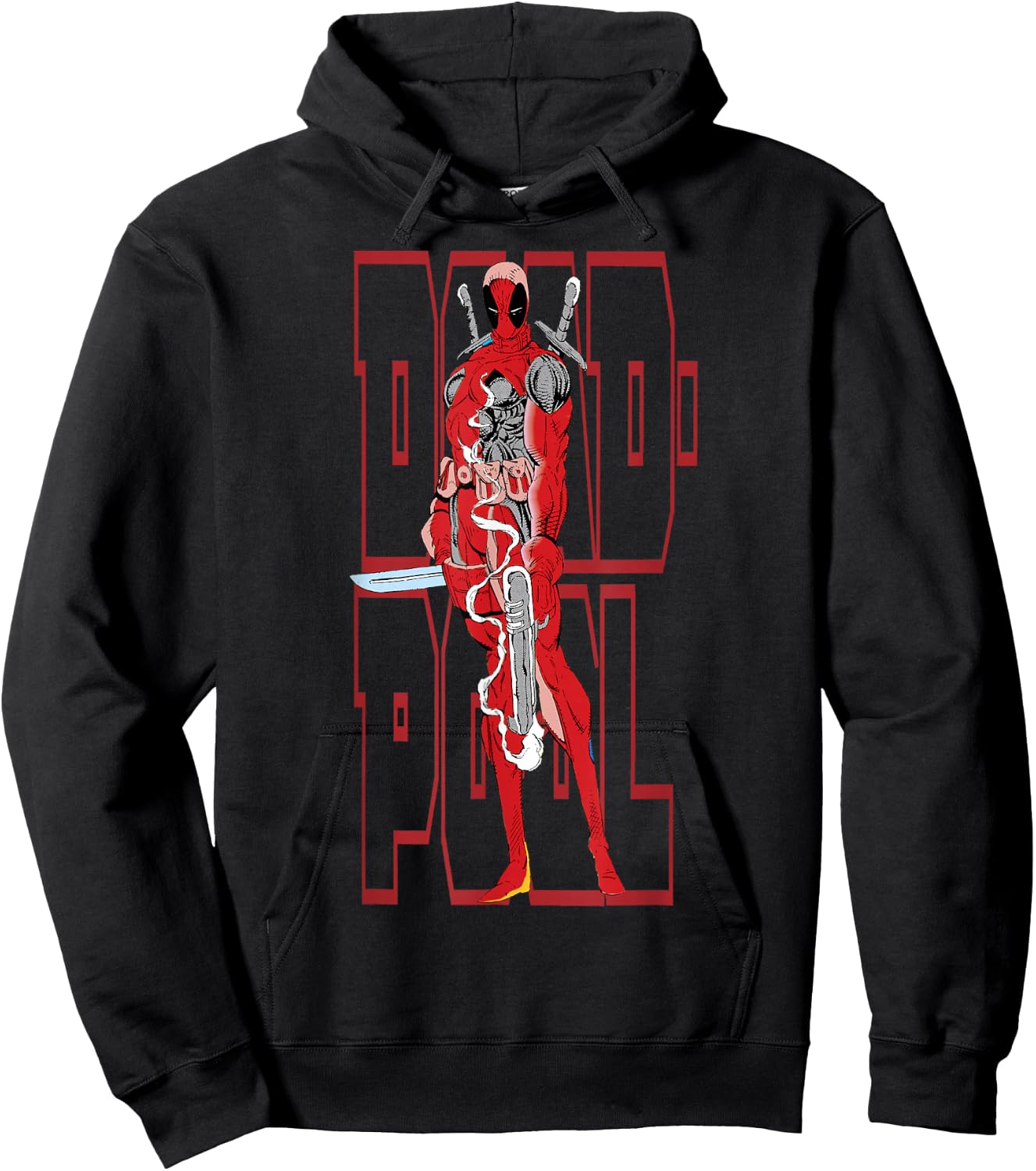 Marvel Deadpool 30th Portrait Text Overlay Hoodie - Hoodie | Black