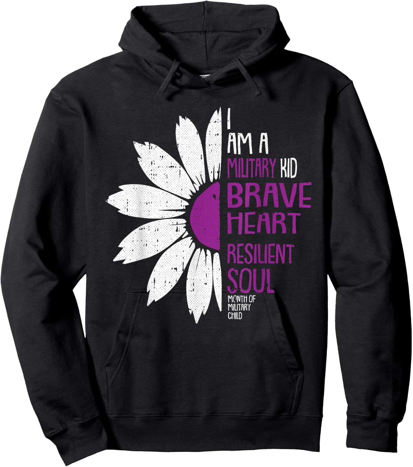 Im A Military Kid Month Of The Military Child Army Soldier Hoodie - Hoodie | Black